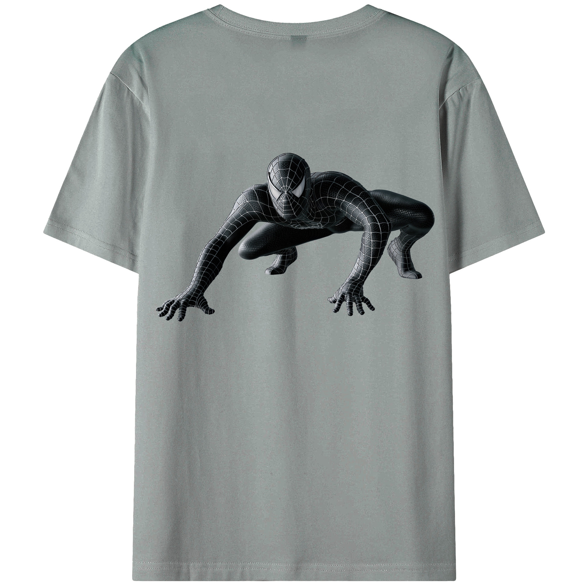 （画像用） Spider Man スパイダーマン 綿100％ メンズ半袖Tシャツ（バックプリント） 通気性